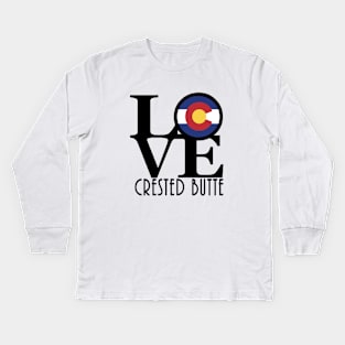 LOVE Crested Butte Kids Long Sleeve T-Shirt